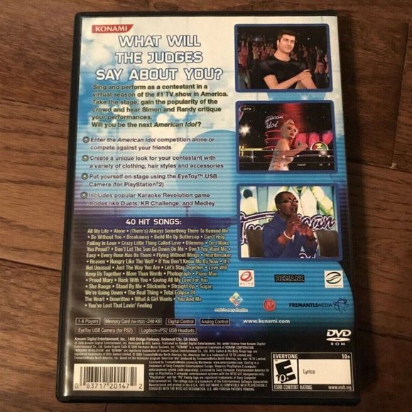 Karaoke Revolution American Idol Bundle With Microphone Sony PlayStation 2 PS2 - Picture 5 of 5
